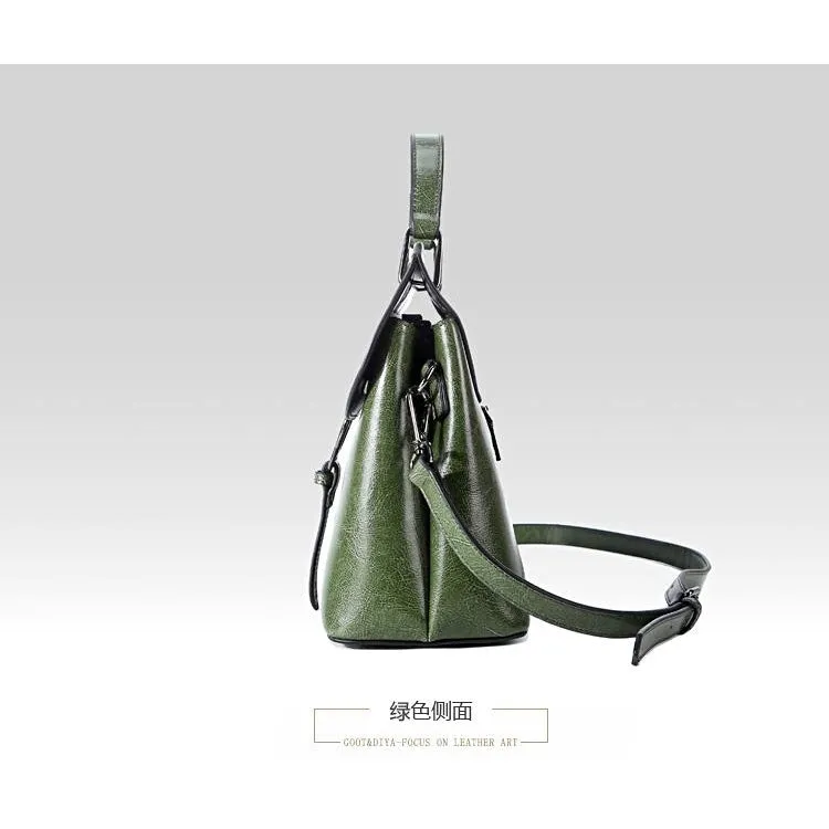 <bold>Top-Handle / Crossbody Bag <br>Genuine-Leather