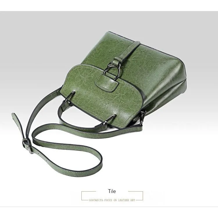 <bold>Top-Handle / Crossbody Bag <br>Genuine-Leather