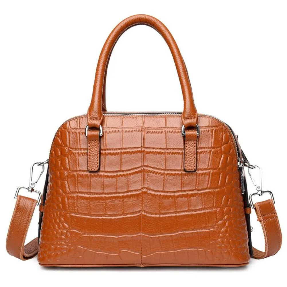 <bold>Top-Handle / Crossbody Bag <br>Genuine-Leather
