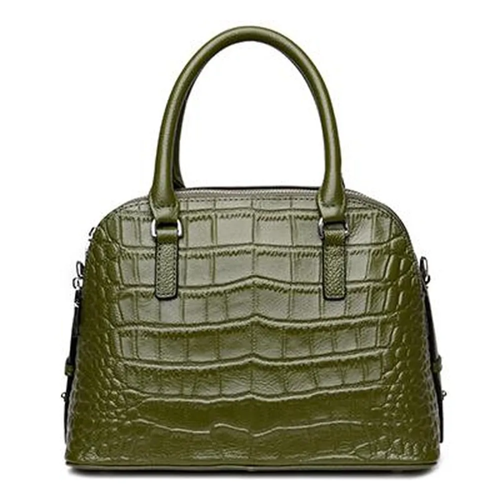 <bold>Top-Handle / Crossbody Bag <br>Genuine-Leather