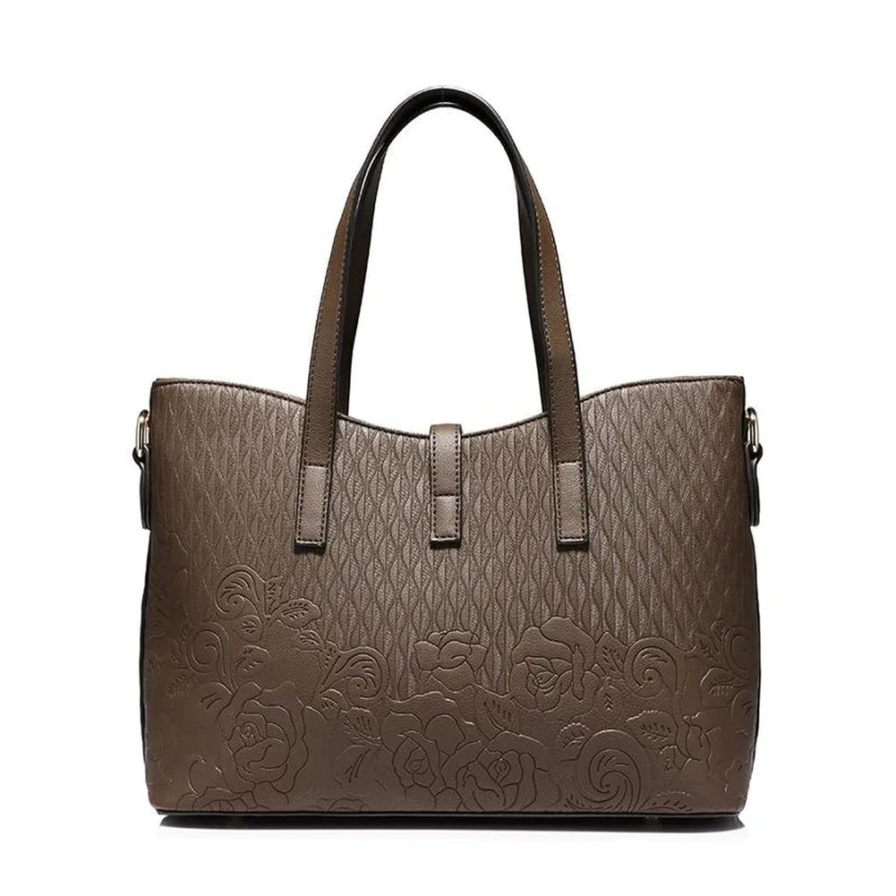 <bold>Tote & Crossbody Bag Set <br>Vegan-Leather