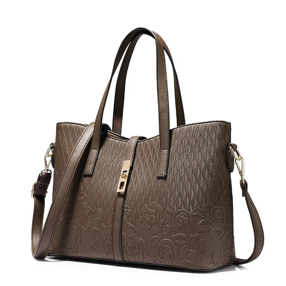 <bold>Tote & Crossbody Bag Set <br>Vegan-Leather