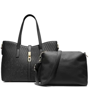 <bold>Tote & Crossbody Bag Set <br>Vegan-Leather