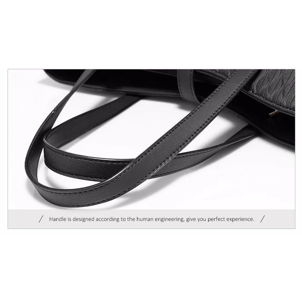 <bold>Tote & Crossbody Bag Set <br>Vegan-Leather