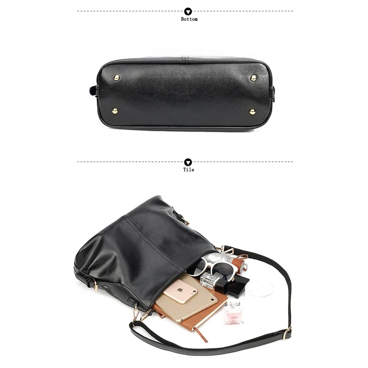 <bold>Tote / Shoulder Bag <br>Genuine-Leather