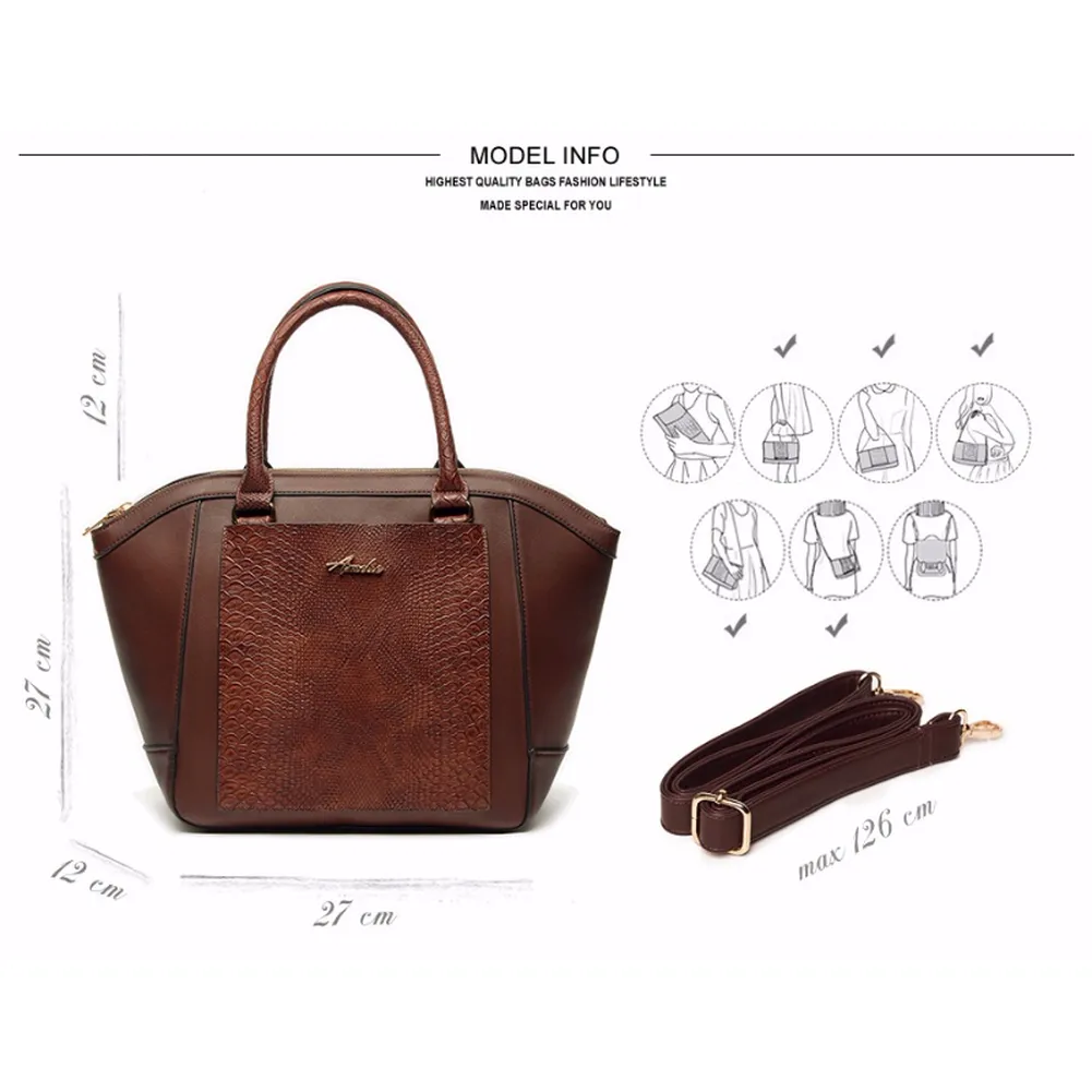 <bold>Tote / Shoulder Bag <br>Vegan-Leather