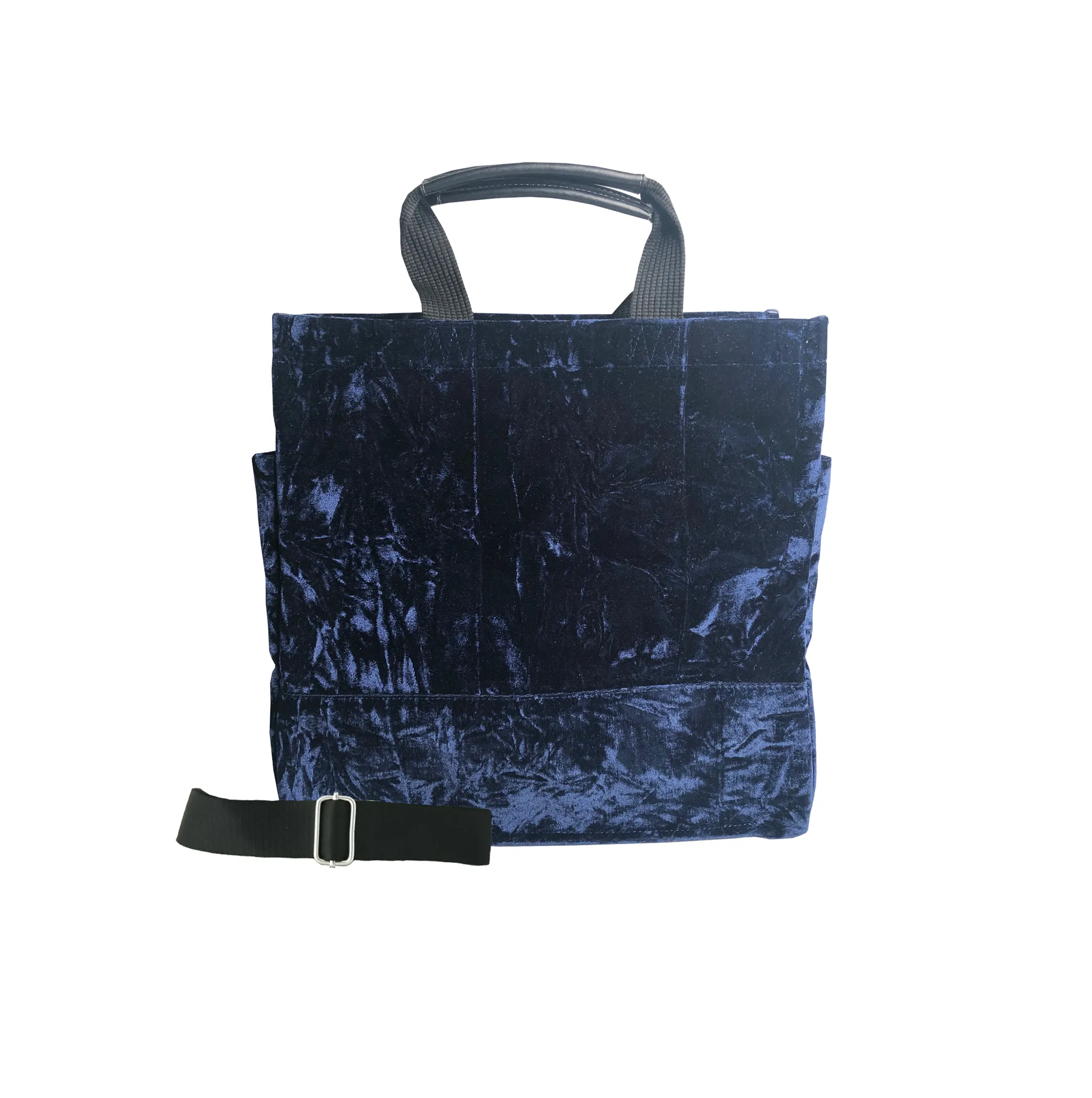 Luxe North South: Midnight Blue Crushed Velvet