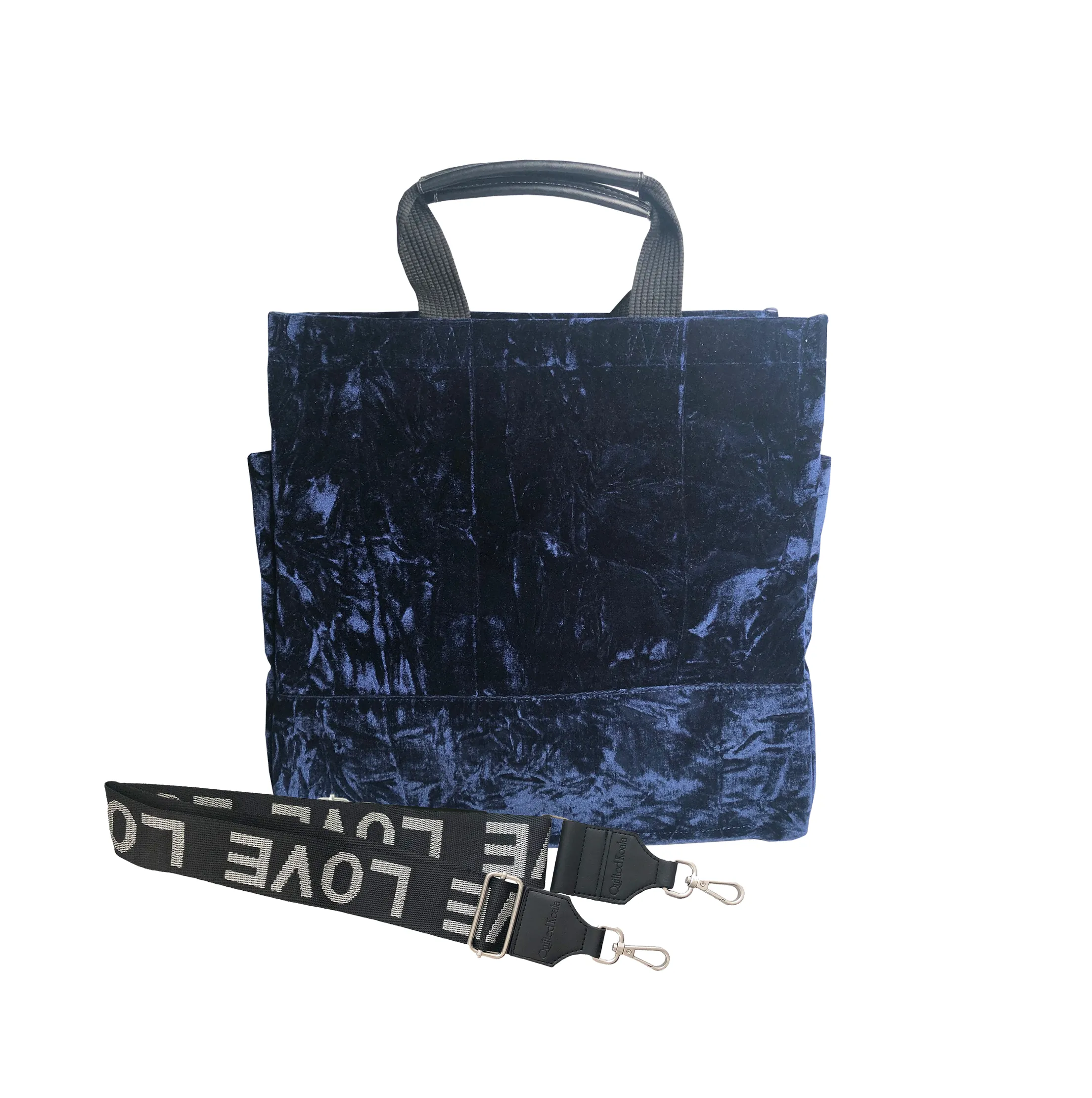Luxe North South: Midnight Blue Crushed Velvet