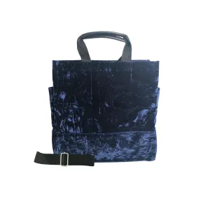 Luxe North South: Midnight Blue Crushed Velvet