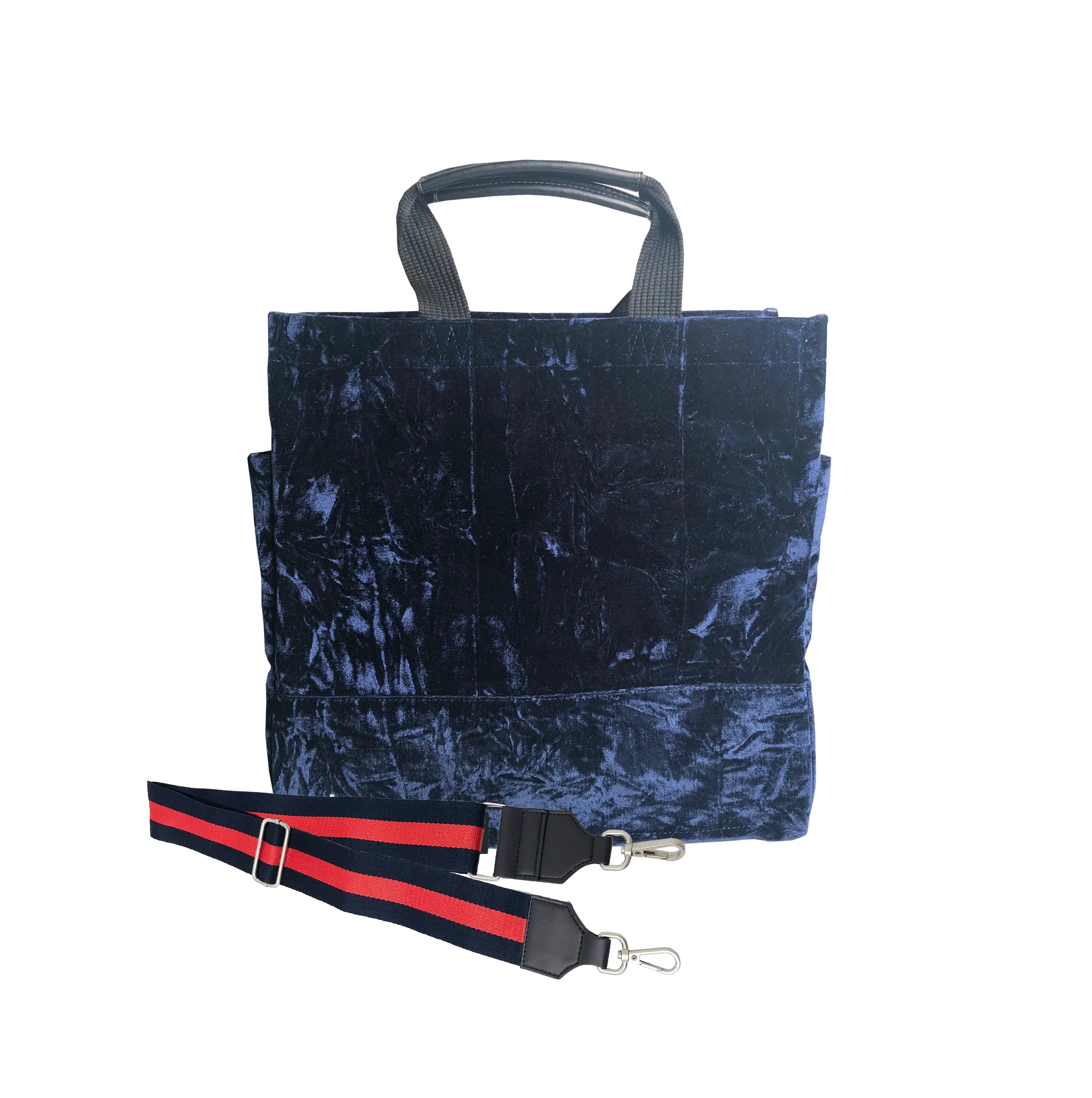 Luxe North South: Midnight Blue Crushed Velvet