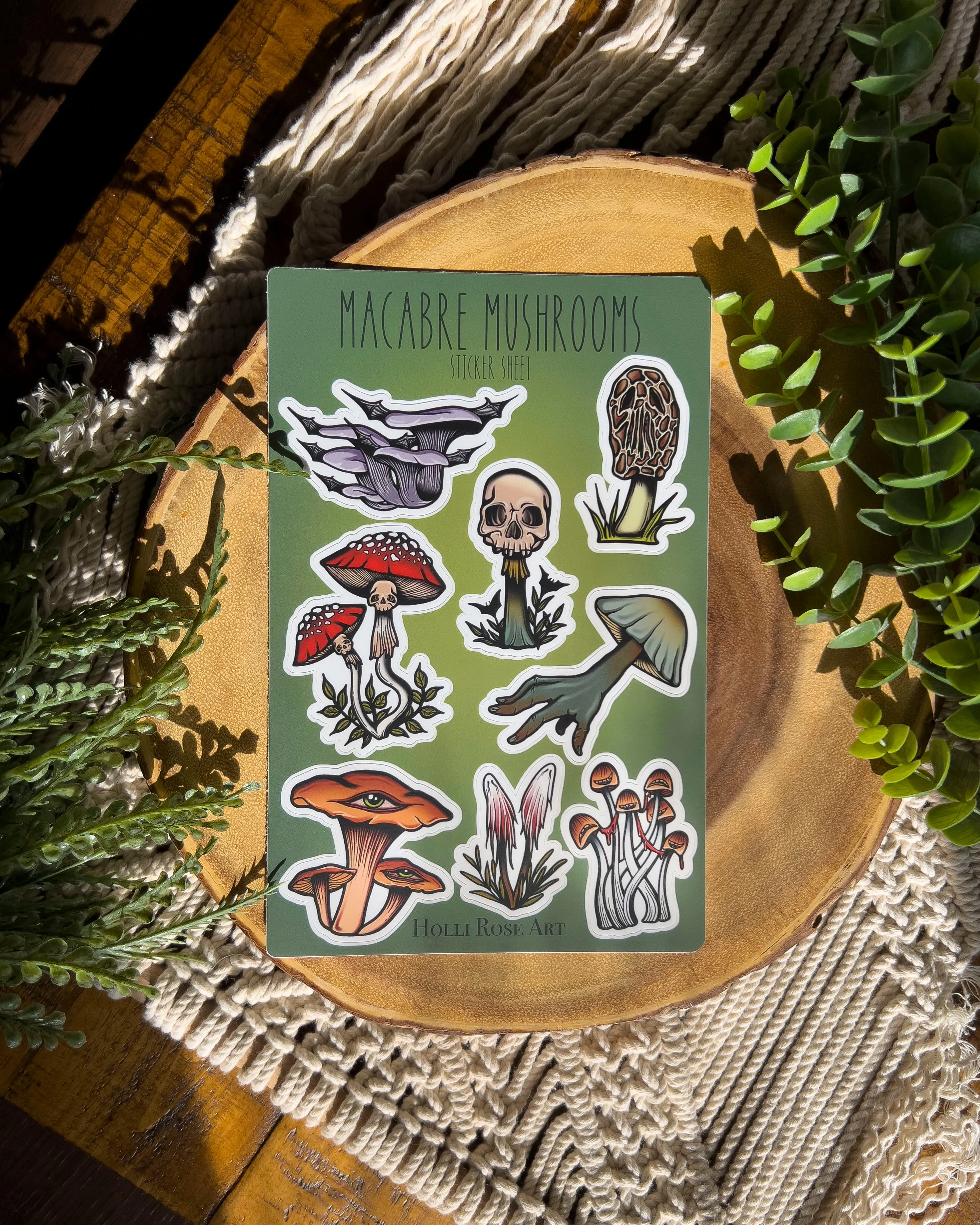 Macabre Mushrooms Sticker Sheet