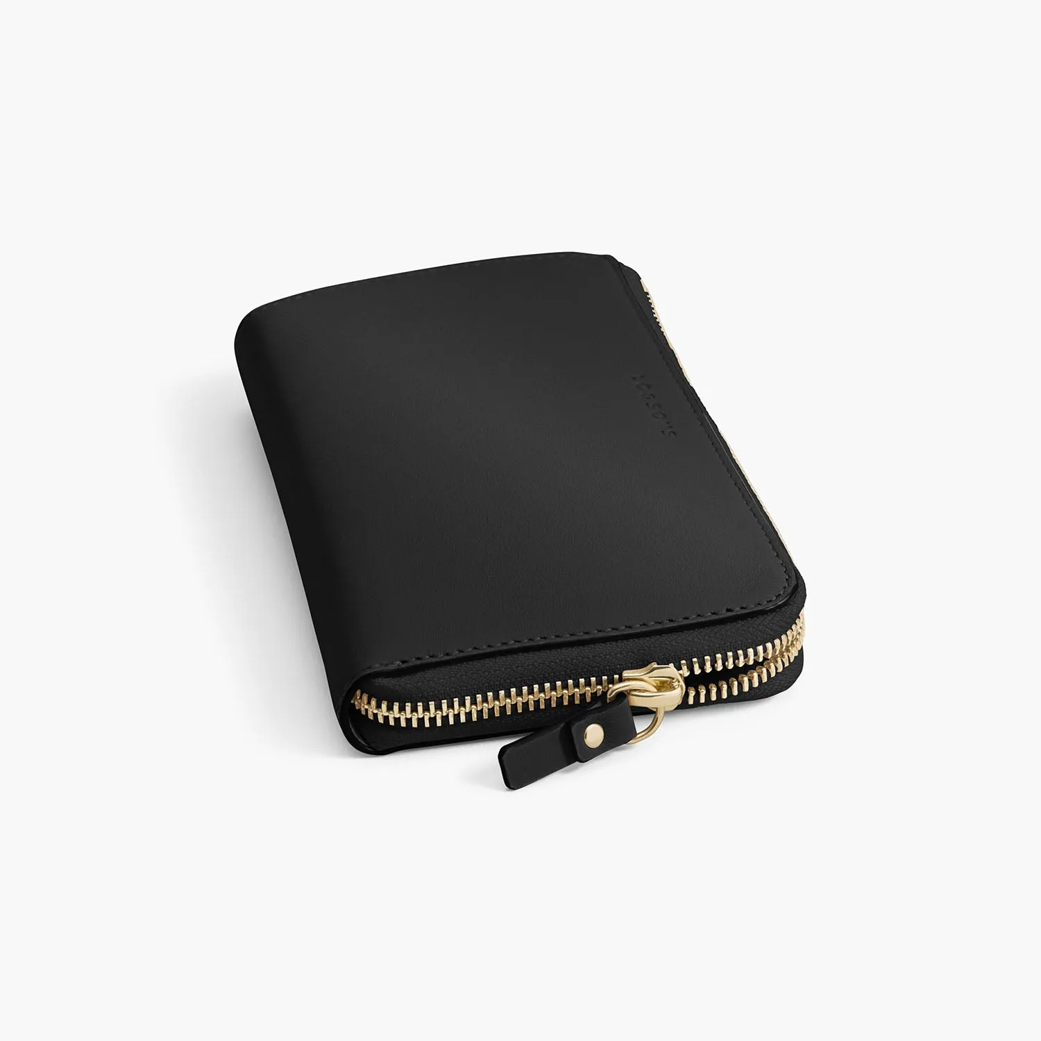 Magnolia Leather Wallet - Nappa Leather - Black / Gold / Grey