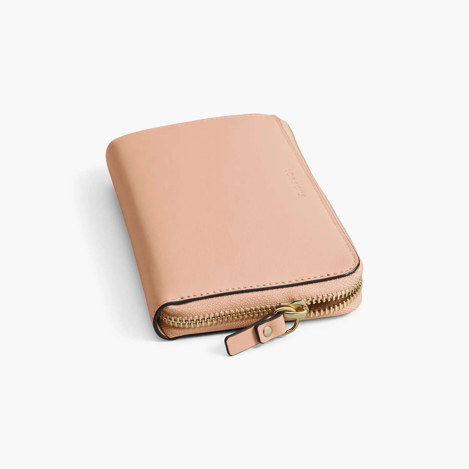 Magnolia Leather Wallet - Nappa Leather - Rose Quartz / Gold / Camel