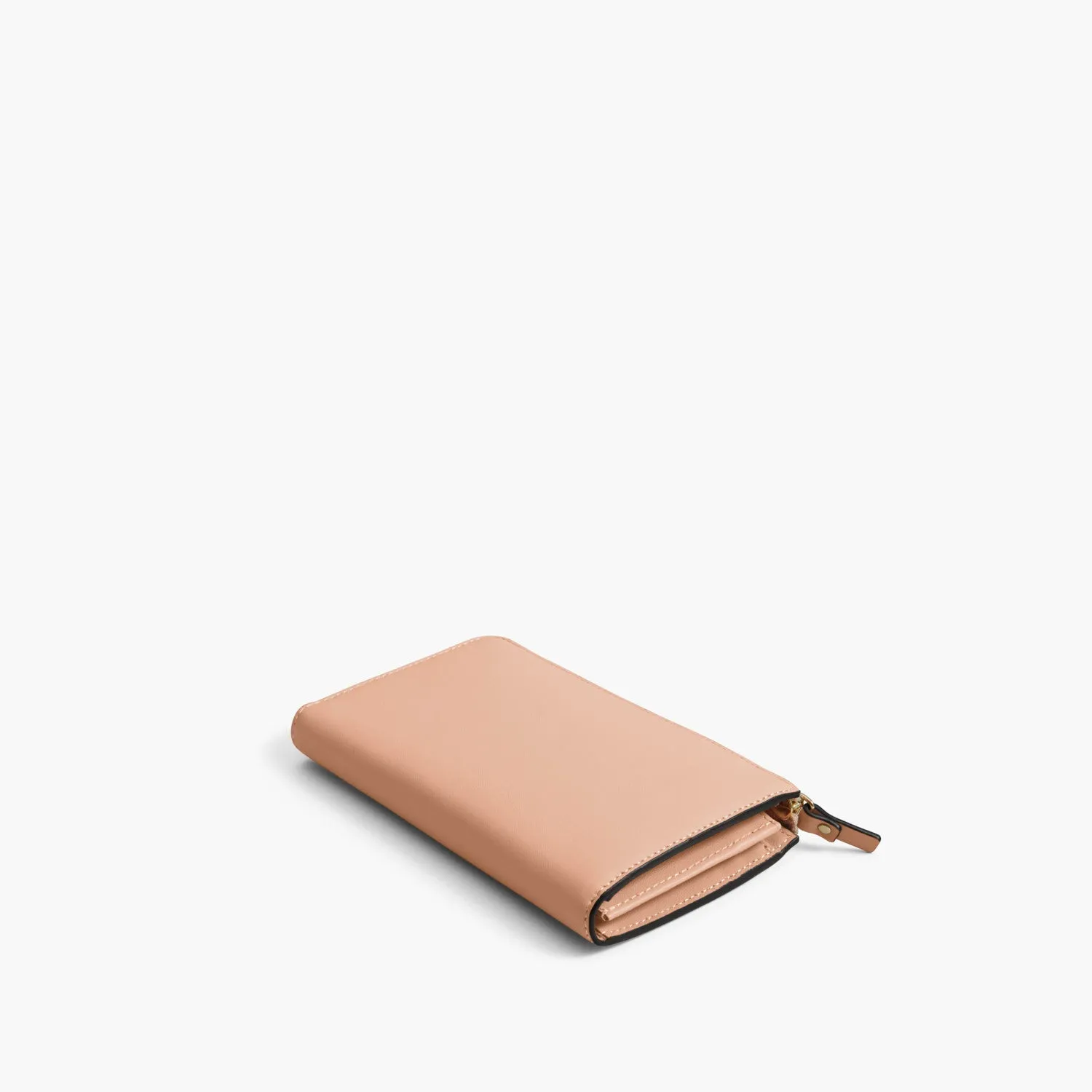 Magnolia Leather Wallet - Nappa Leather - Rose Quartz / Gold / Camel