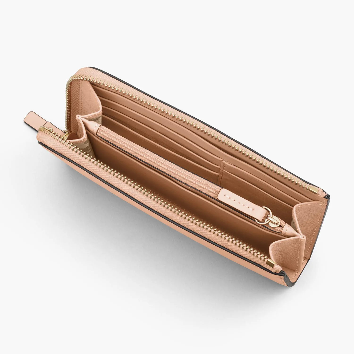 Magnolia Leather Wallet - Nappa Leather - Rose Quartz / Gold / Camel