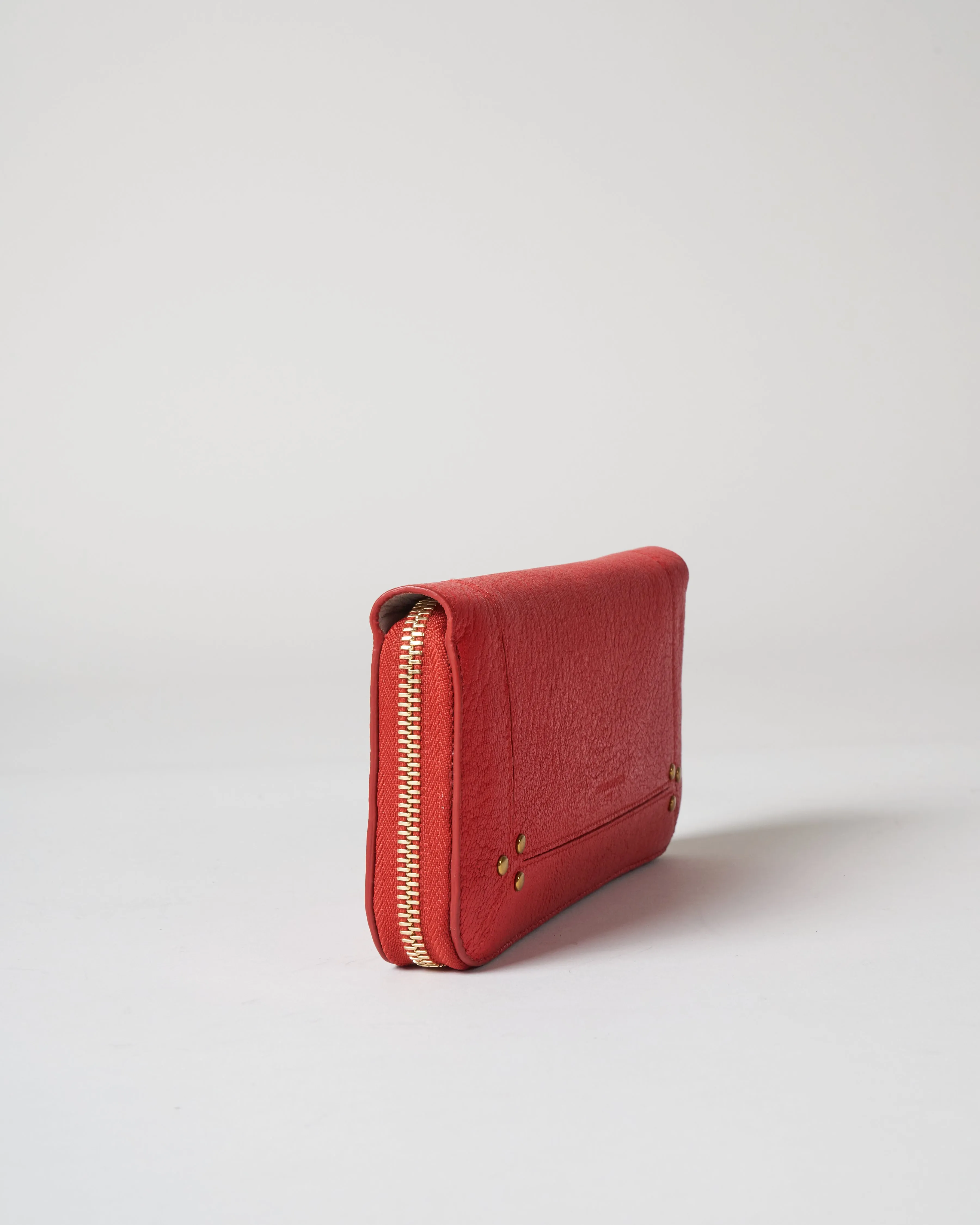 malcolm goatskin wallet - rouge