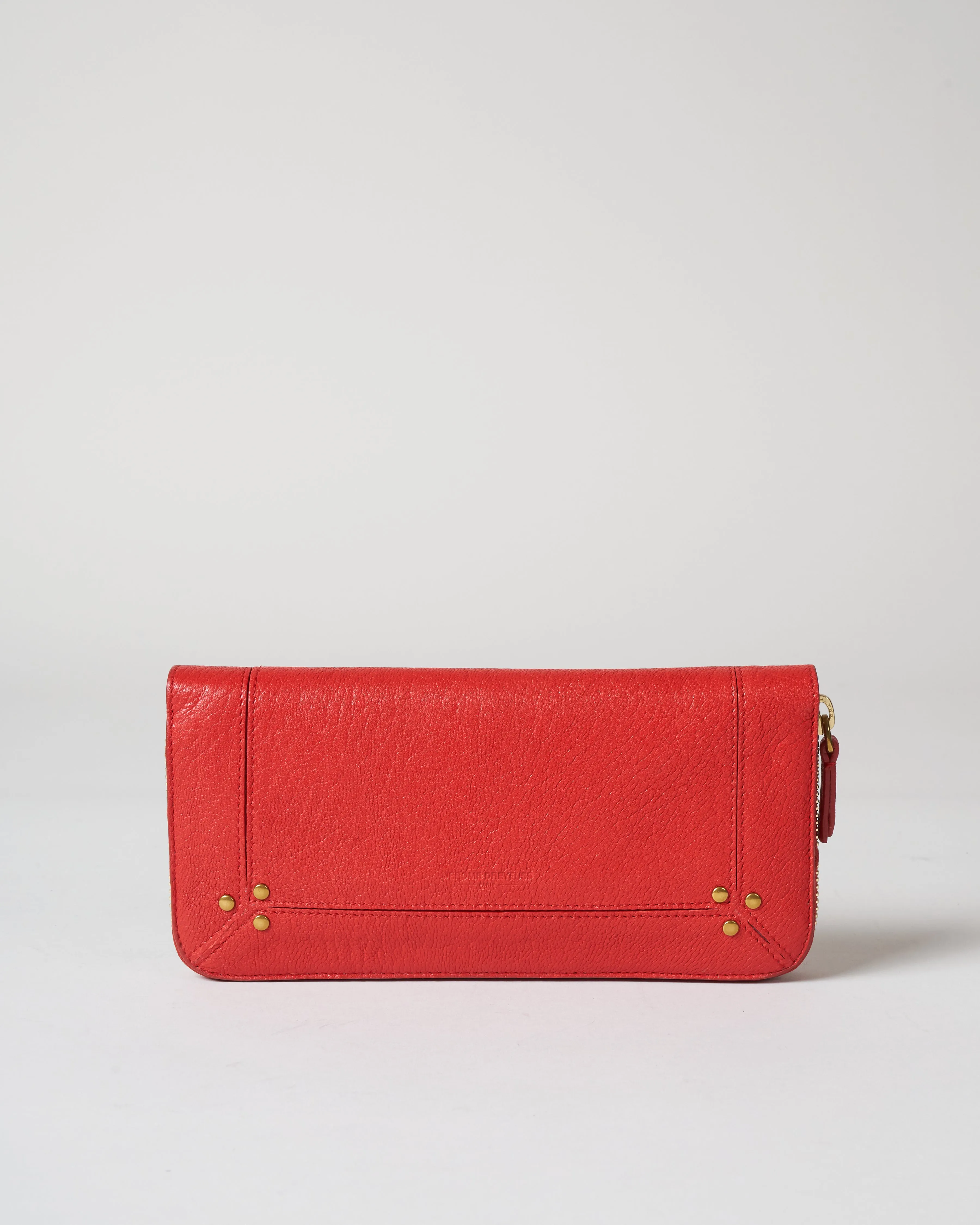 malcolm goatskin wallet - rouge