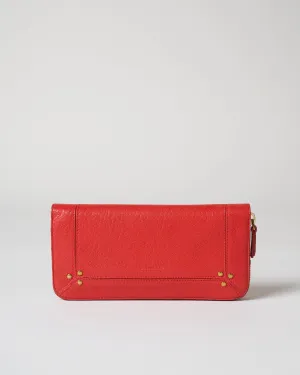 malcolm goatskin wallet - rouge