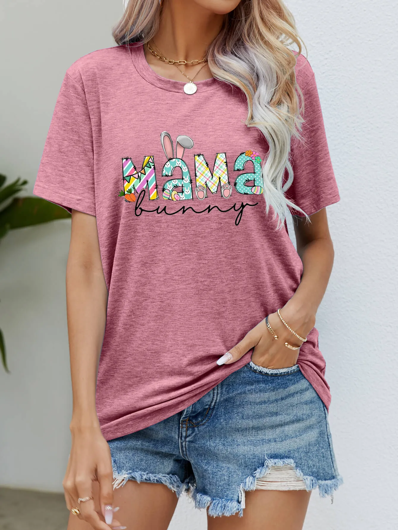 MAMA BUNNY Easter Graphic Tee (6 Colors)