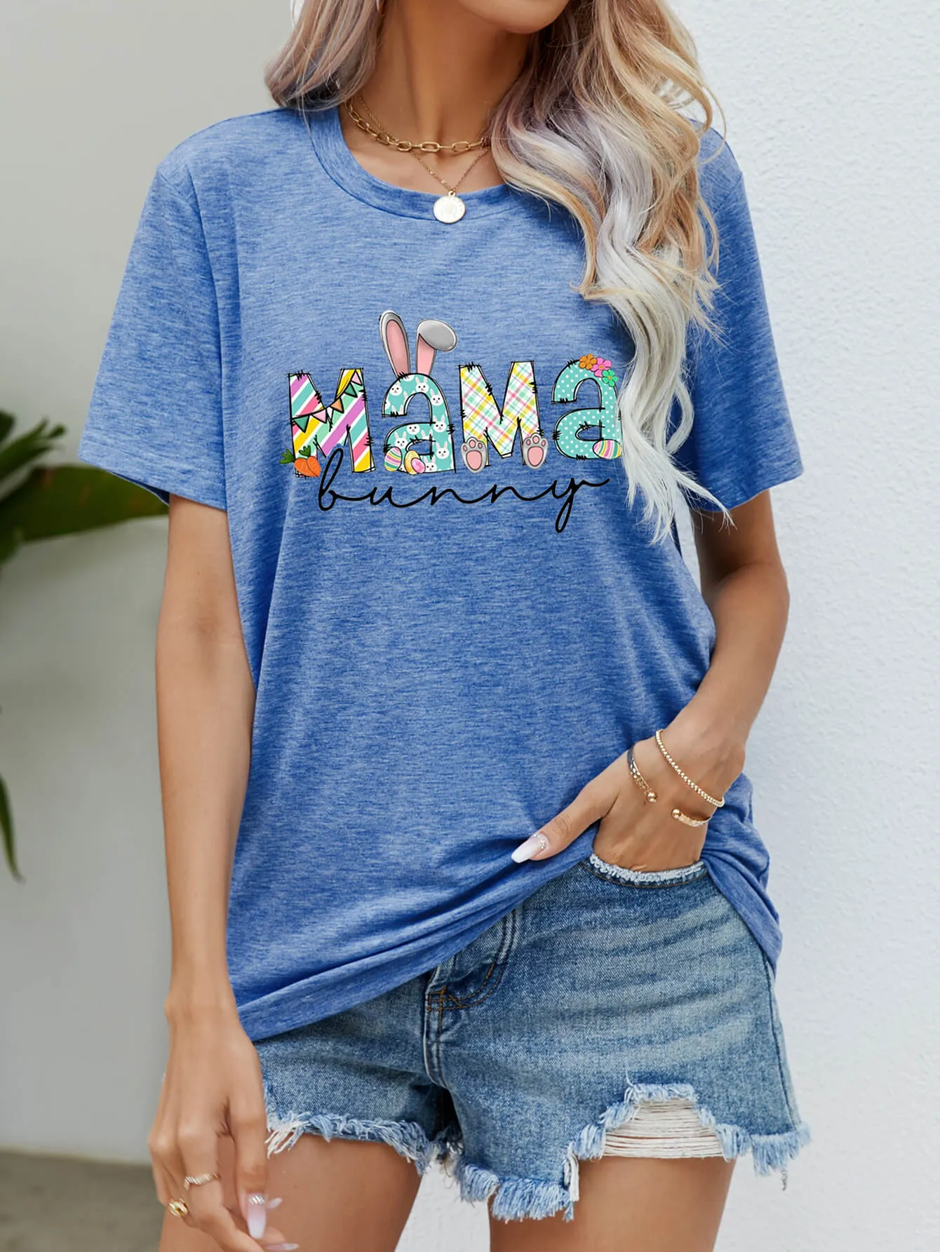 MAMA BUNNY Easter Graphic Tee (6 Colors)