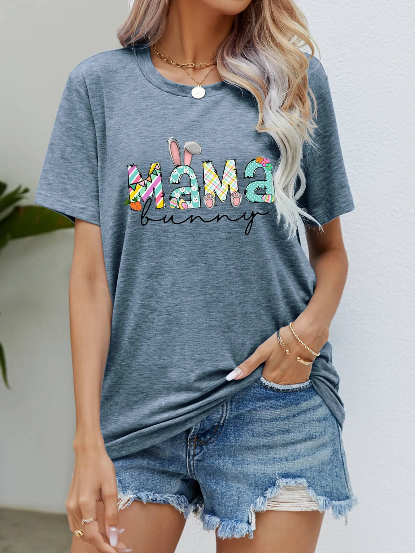 MAMA BUNNY Easter Graphic Tee (6 Colors)