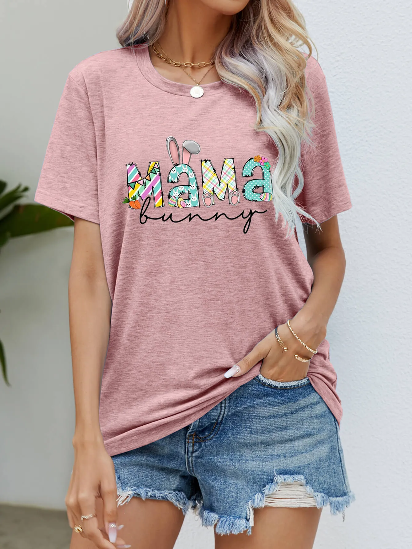 MAMA BUNNY Easter Graphic Tee (6 Colors)