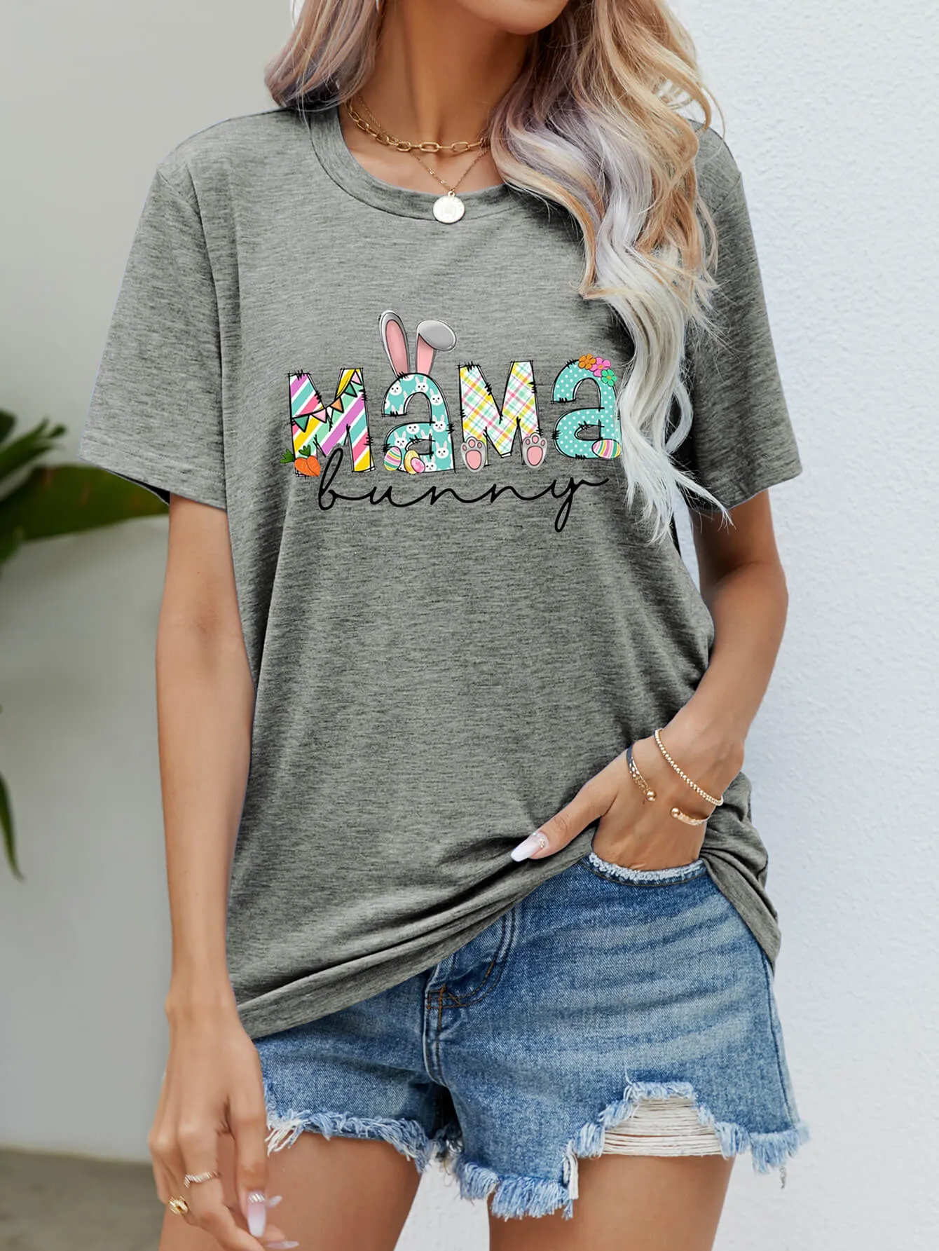 MAMA BUNNY Easter Graphic Tee (6 Colors)