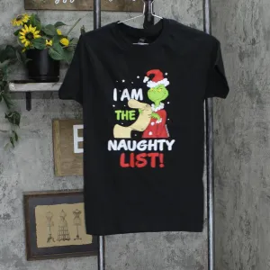 M&O Gold Womens Grinch Short Sleeve Tunic Graphic T-Shirt Tee Black XS