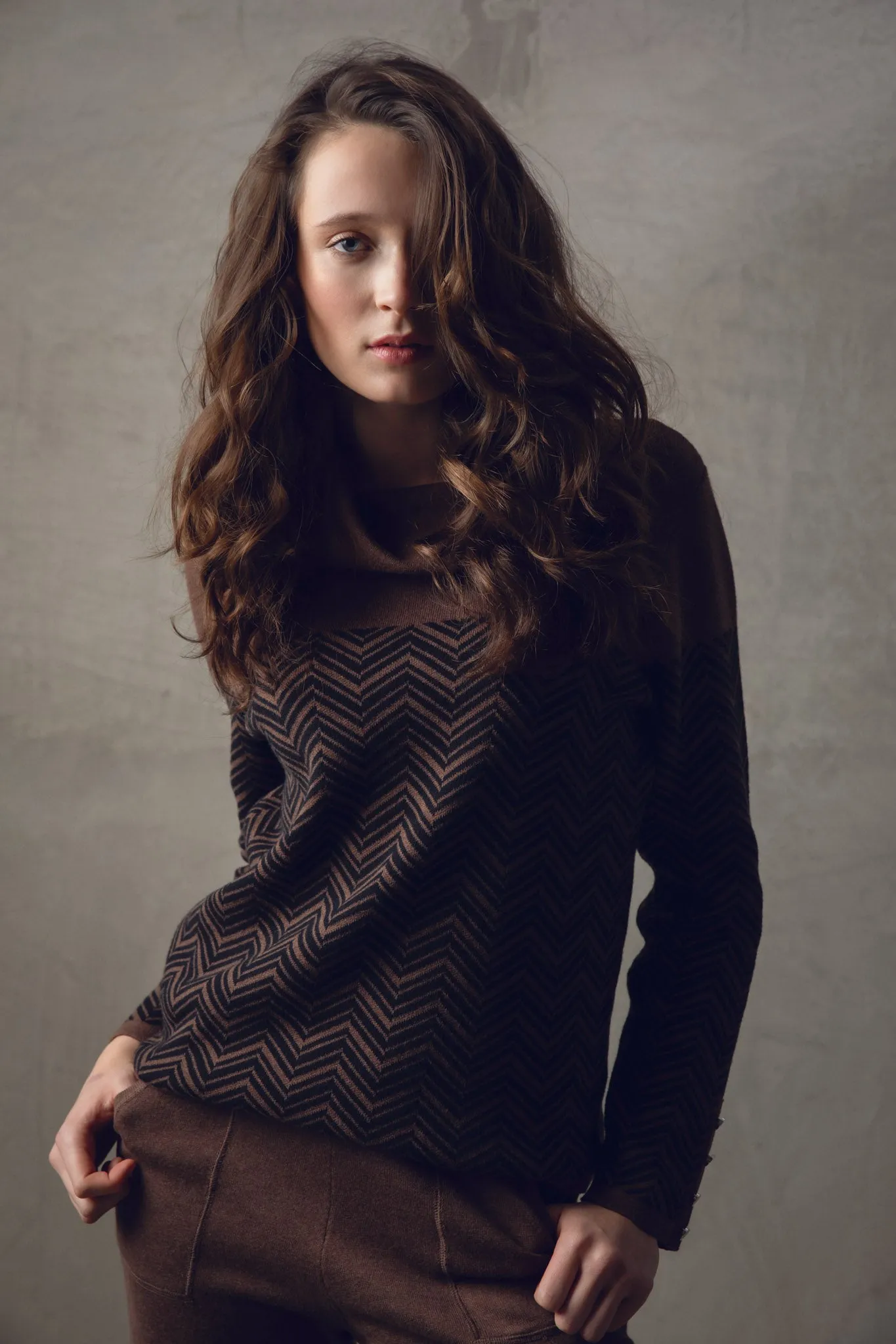 Marble  Ladies JUMPER Brown