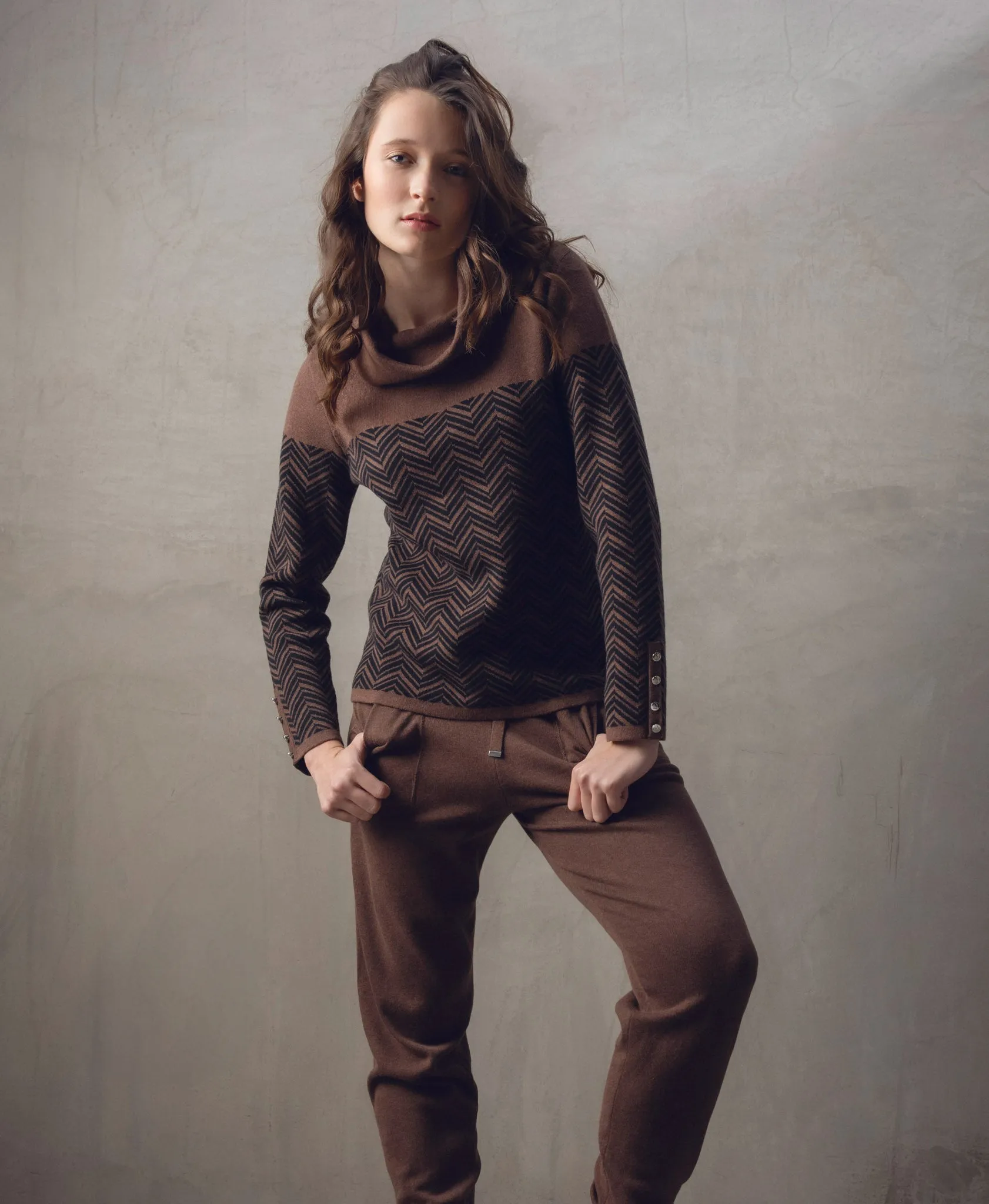 Marble  Ladies JUMPER Brown