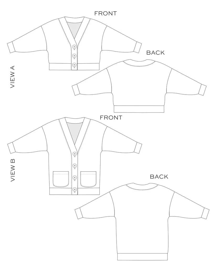 Marlo Sweater Size 0-18 -- True Bias Patterns