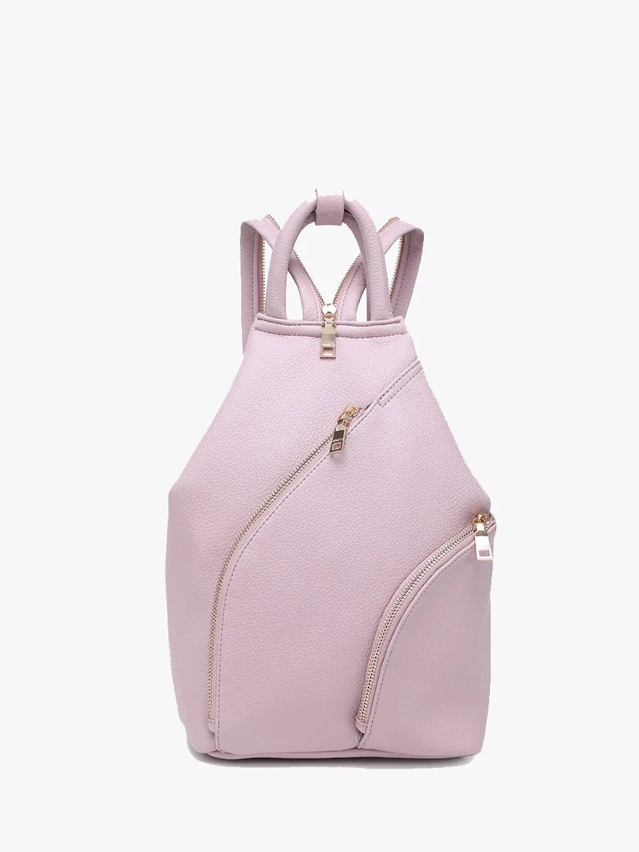 Maura Diagonal Zipper Backpack