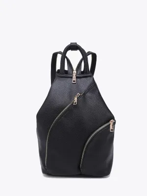 Maura Diagonal Zipper Backpack