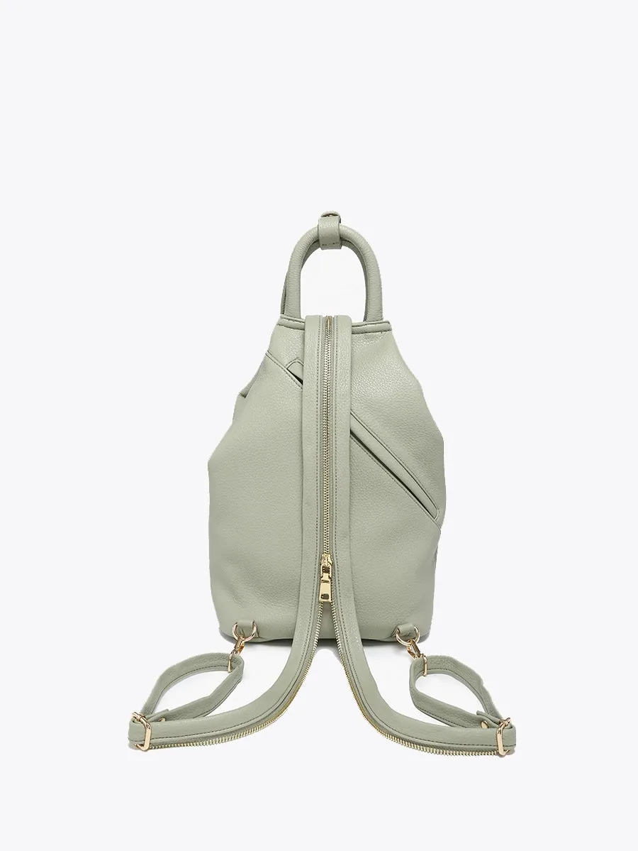 Maura Diagonal Zipper Backpack