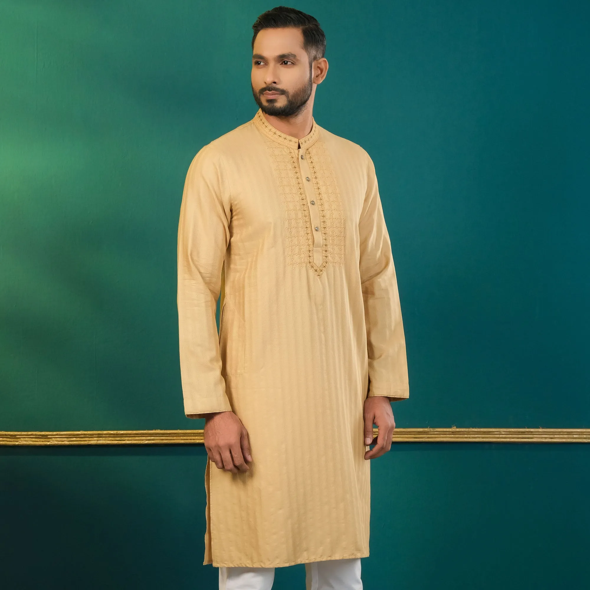 Mens Badge Embroidery Panjabi