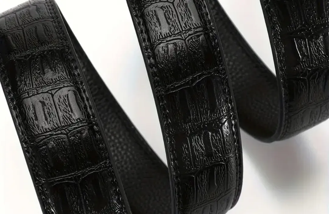 Mens Black 100cm Leather belt and wallet gift set