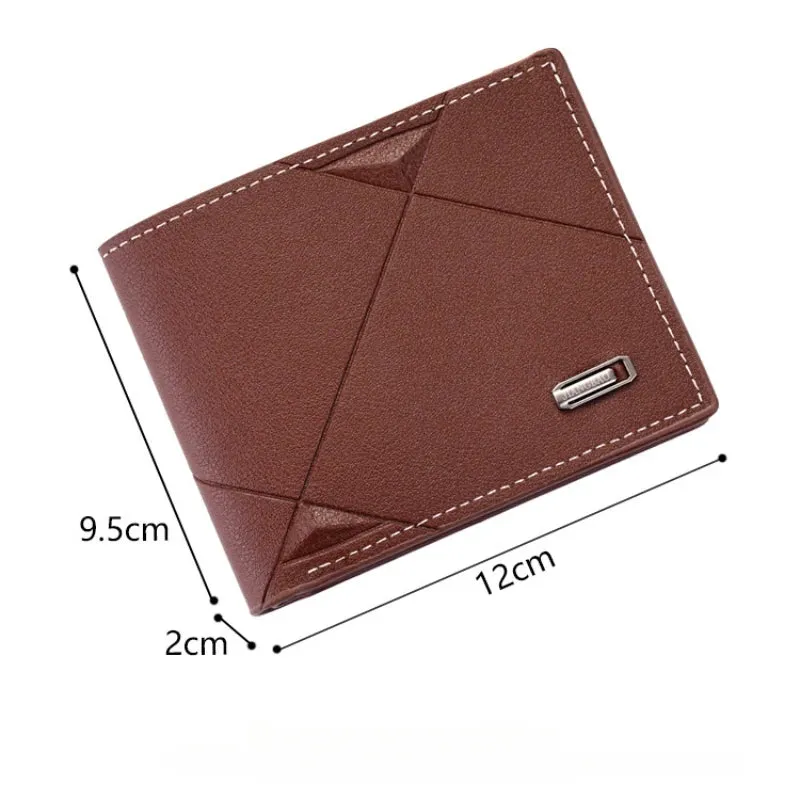 Men’s Slim Faux Leather Bifold Wallet - Business ID & Card Holder