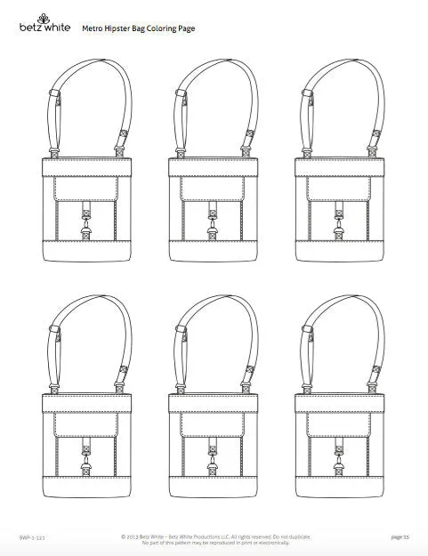 Metro Hipster Bag PDF Sewing Pattern