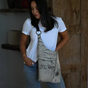 Metro Tote | Slate Distressed Champagne Hair Hide