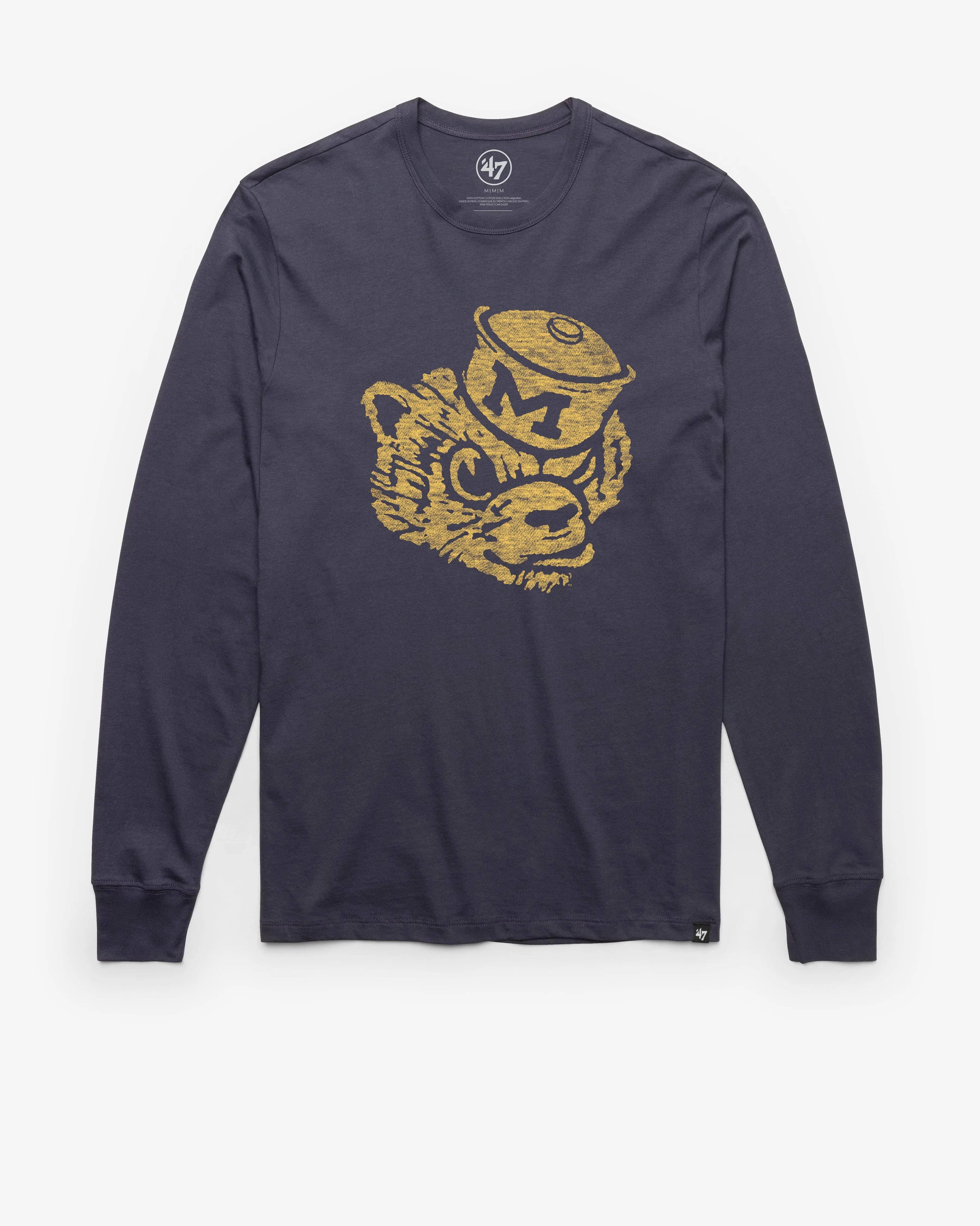 MICHIGAN WOLVERINES VINTAGE PREMIER '47 FRANKLIN LONG SLEEVE TEE