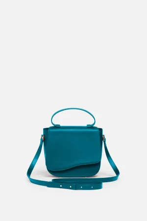 Milan Crossbody Leather Bag in SeaBlue