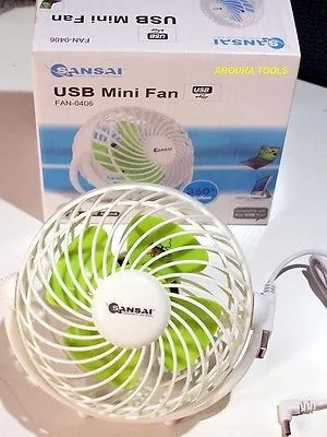 MINI DESK FAN - USB POWERED -QUIET & EFFECTIVE OPERATION- NEW.