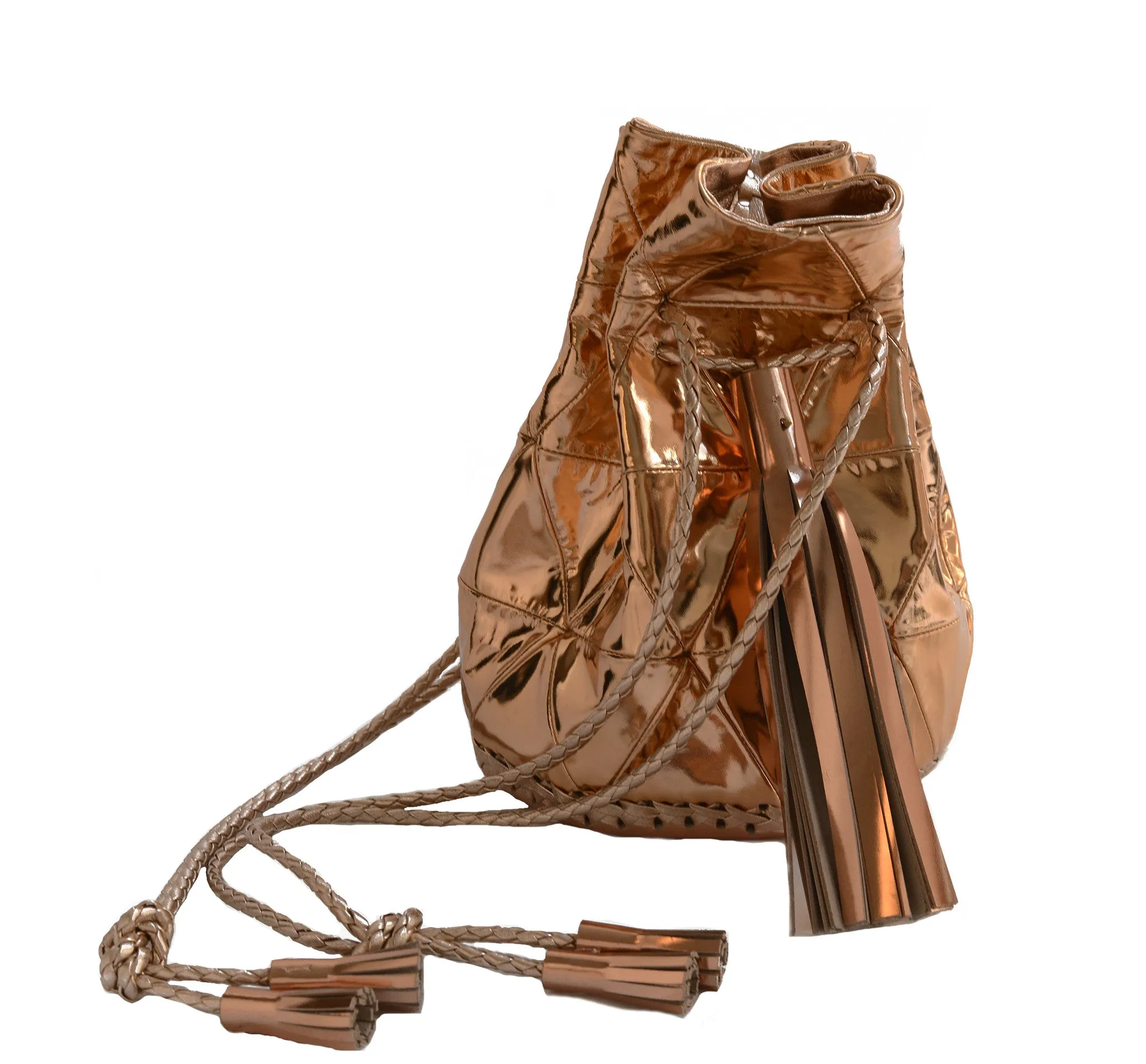 Mirror Triangle Patchwork Bullet Bag