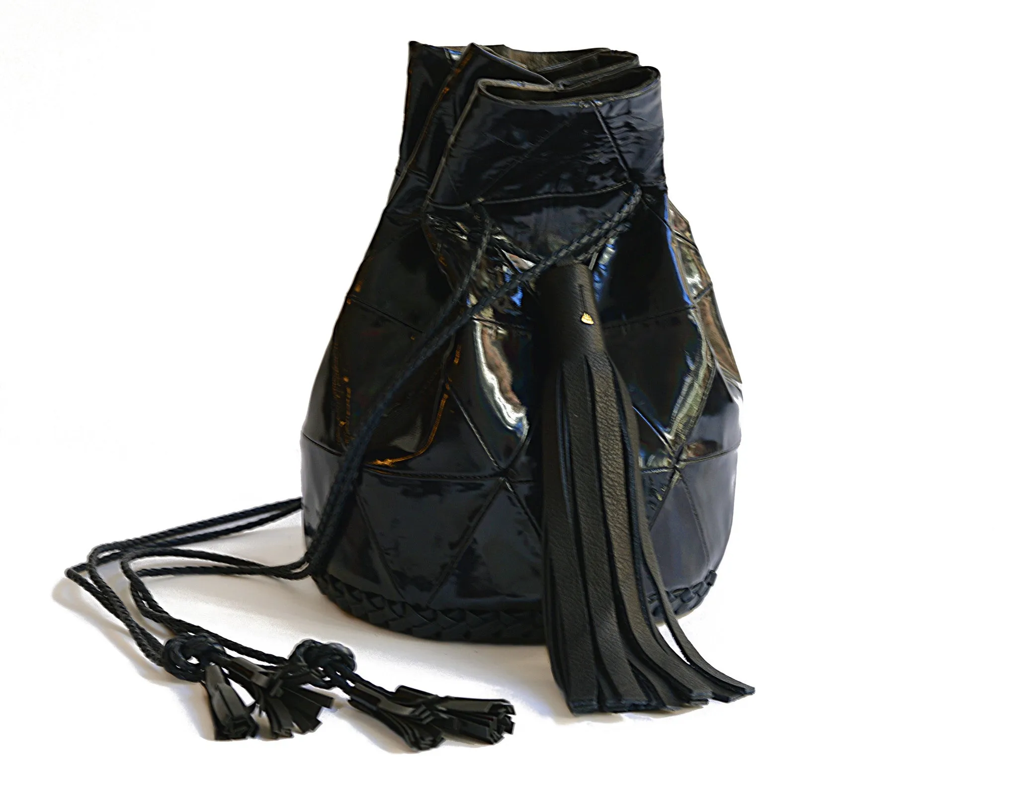 Mirror Triangle Patchwork Bullet Bag