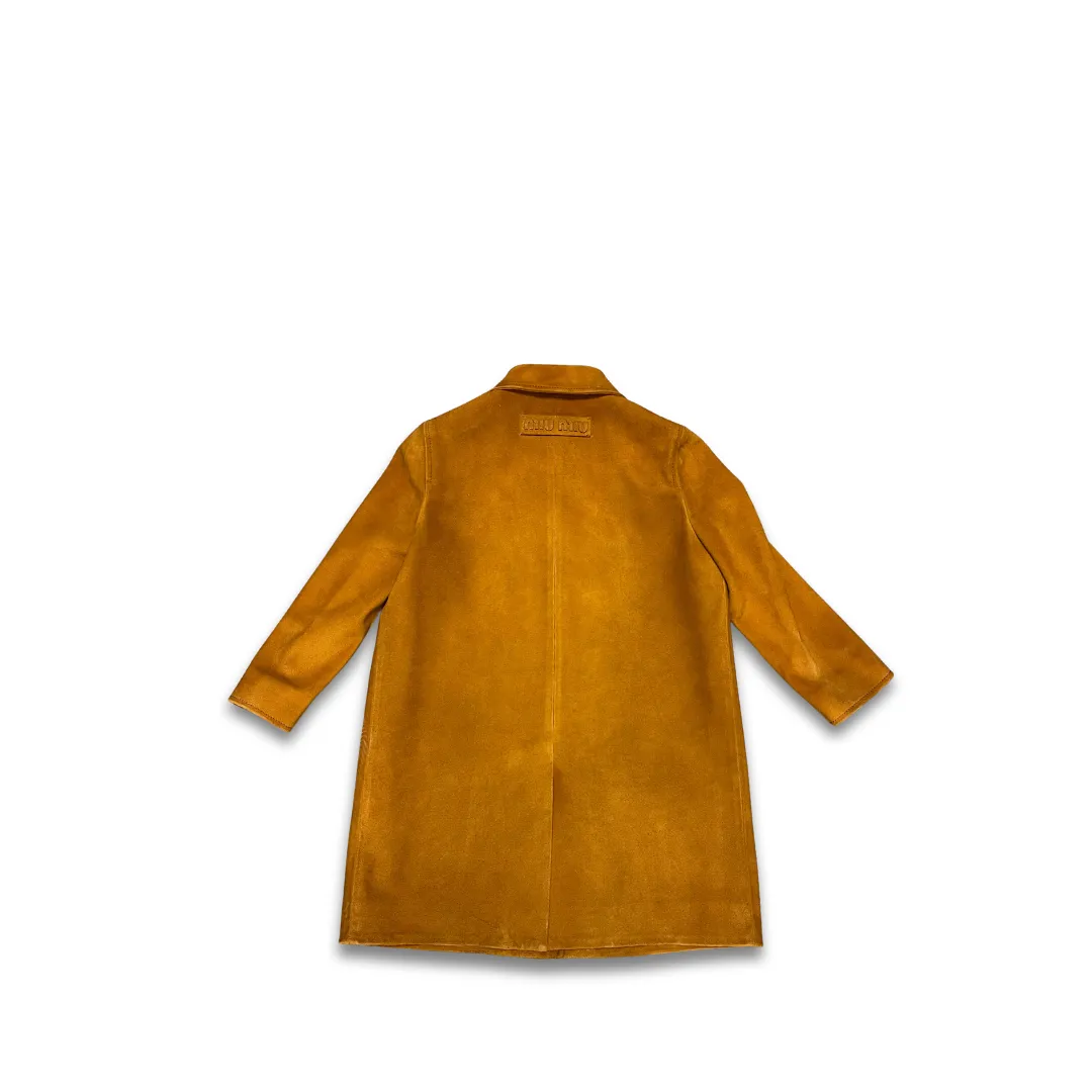 Miu Miu Whiskey Suede Coat - Size 38