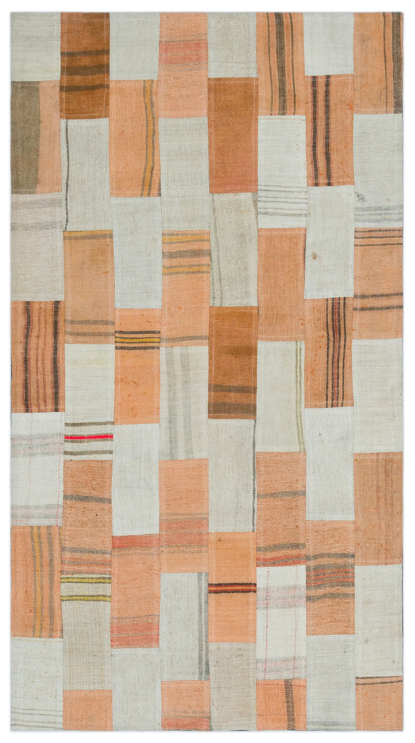 Mixed Over Dyed Kilim Patchwork Unique Rug 2'8'' x 4'11'' ft 82 x 151 cm