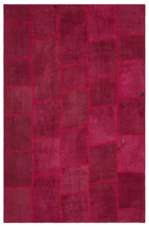 Mixed Over Dyed Kilim Patchwork Unique Rug 6'6'' x 9'10'' ft 197 x 300 cm