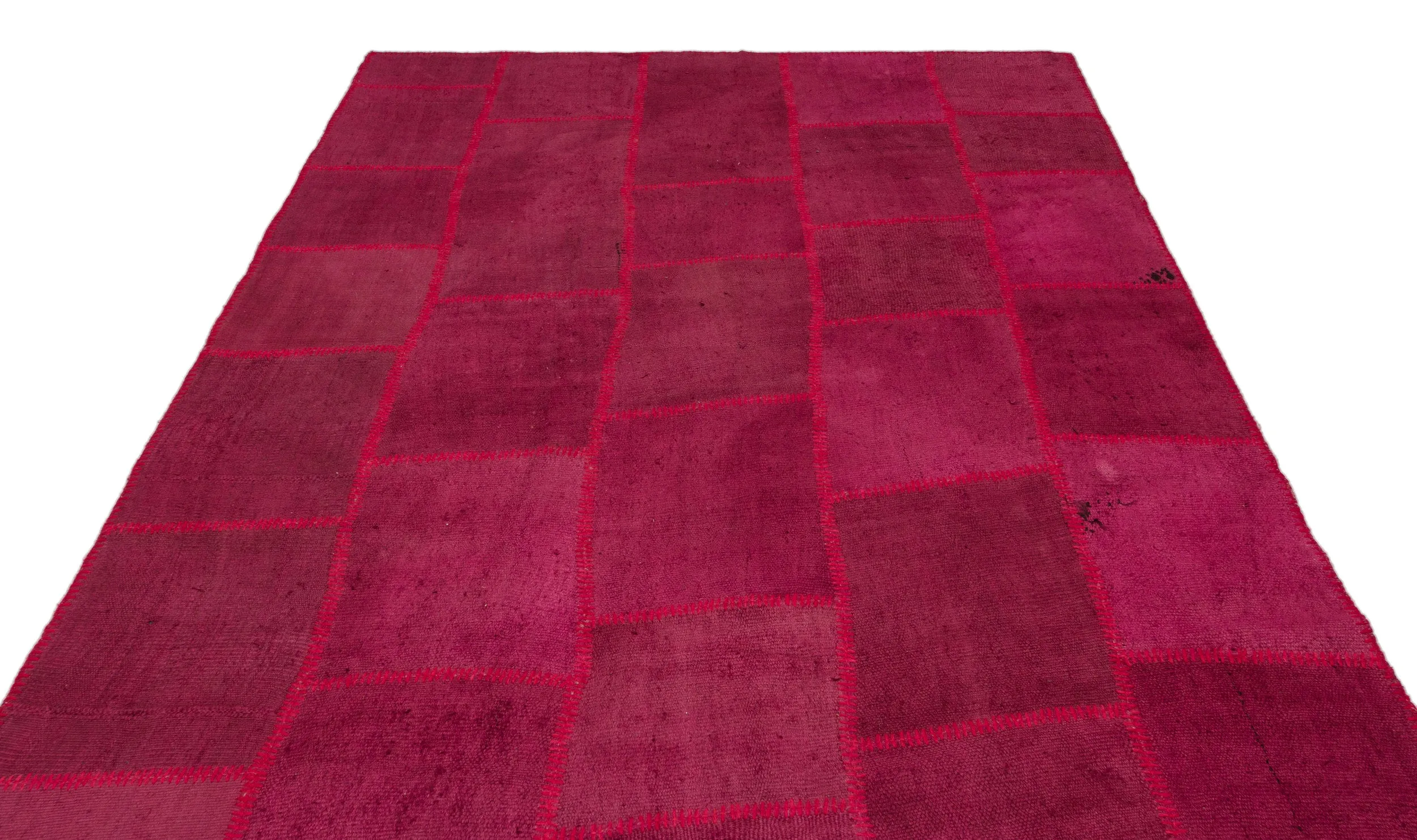 Mixed Over Dyed Kilim Patchwork Unique Rug 6'6'' x 9'10'' ft 197 x 300 cm