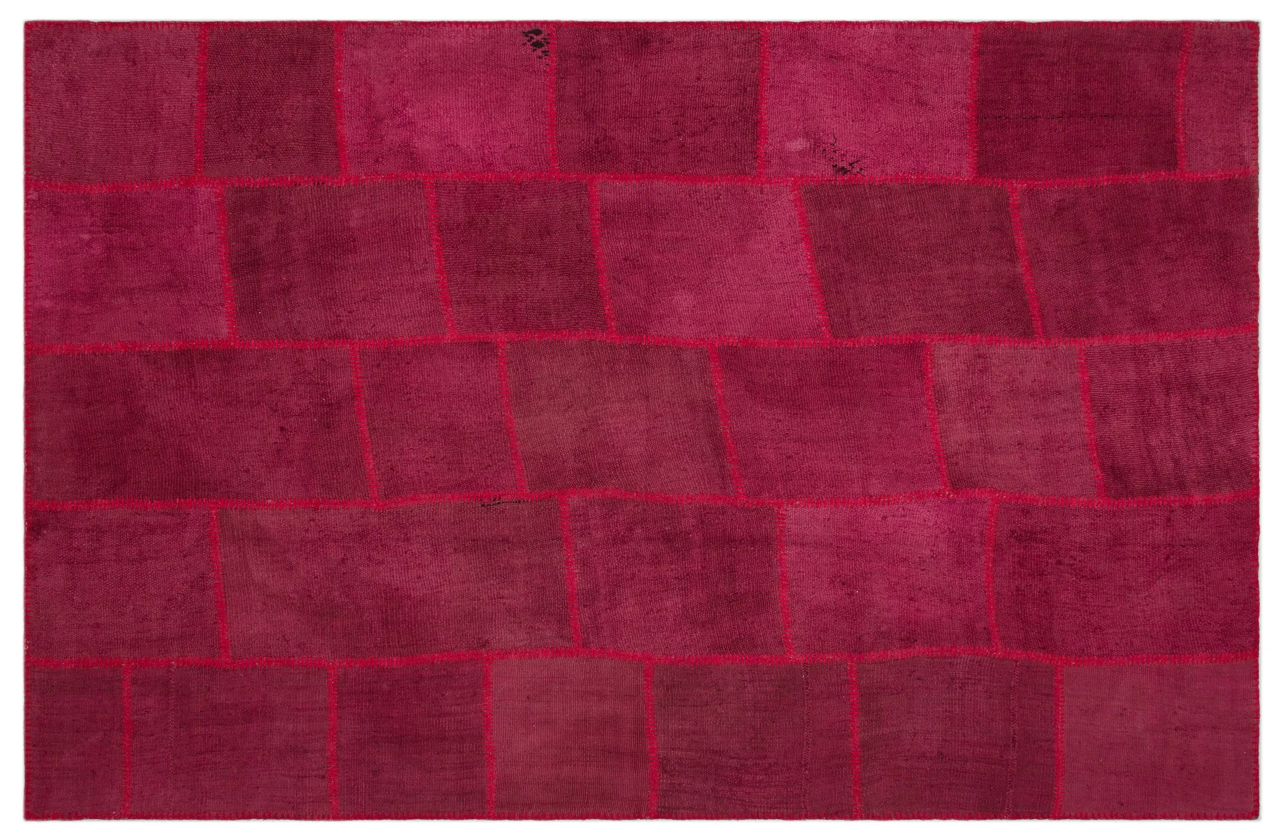 Mixed Over Dyed Kilim Patchwork Unique Rug 6'6'' x 9'10'' ft 197 x 300 cm