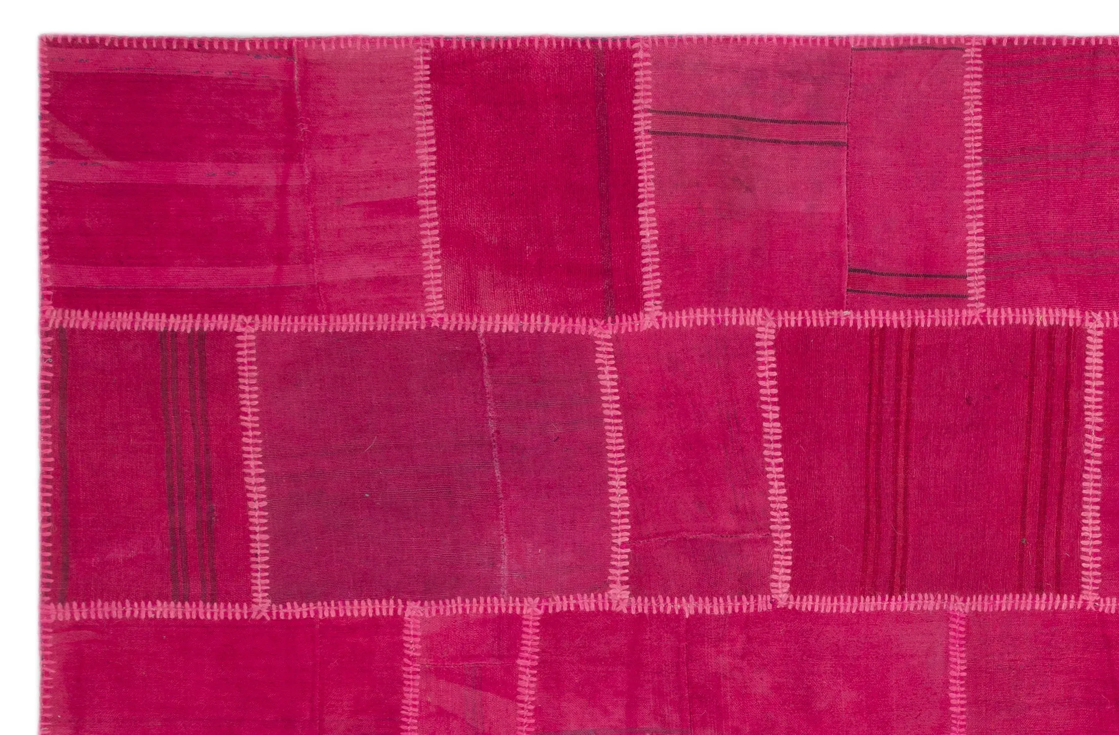 Mixed Over Dyed Kilim Patchwork Unique Rug 6'7'' x 10'0'' ft 200 x 306 cm
